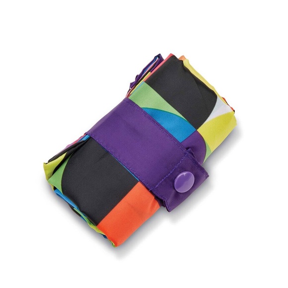 Samsonite Foldable Shopping Bag Satchel Mod Retro Geometric Pattern Razzmatazz - Picture 2 of 5